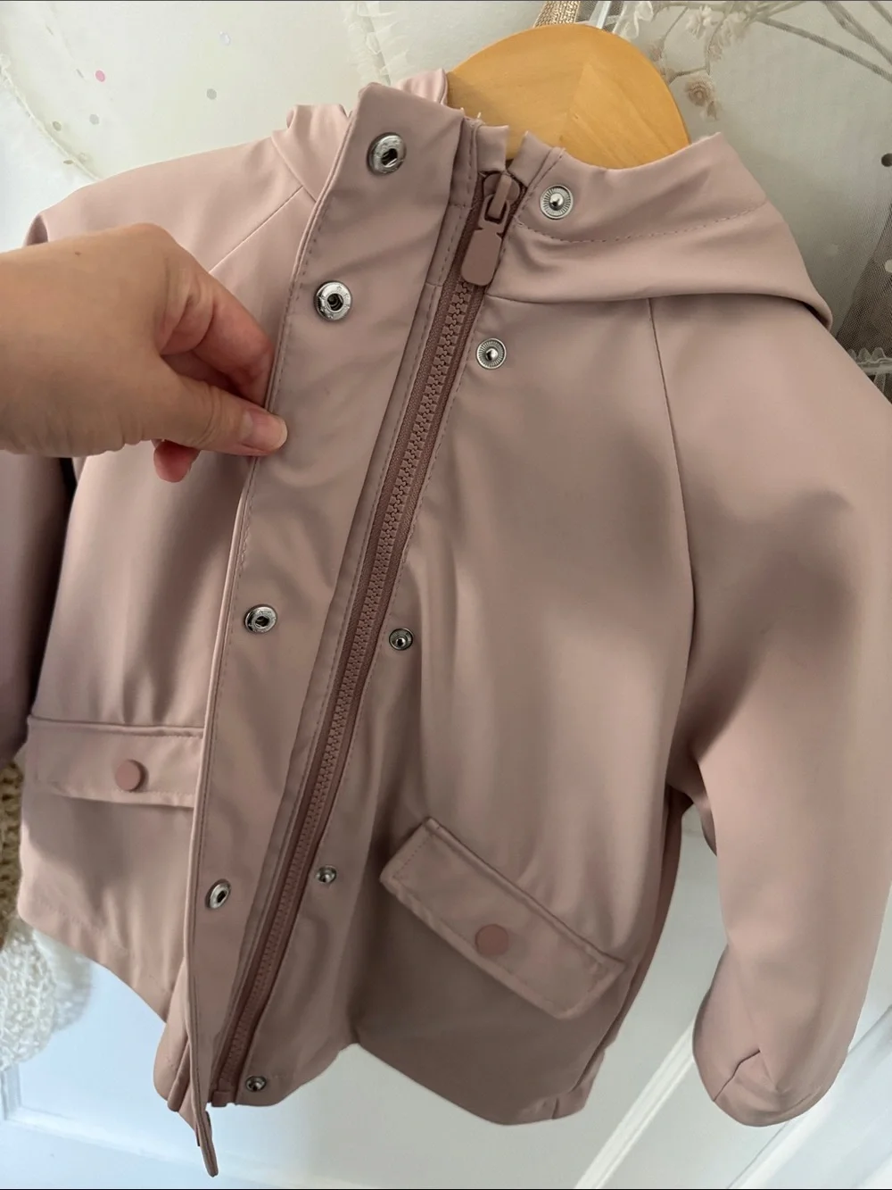 Zara Toddler Dusty Pink Rain Jacket